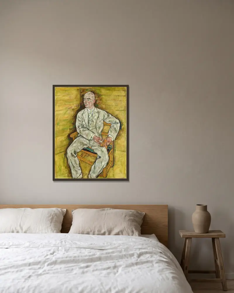 Victor Ritter von Bauer von Egon Schiele gerahmt an einer Wand