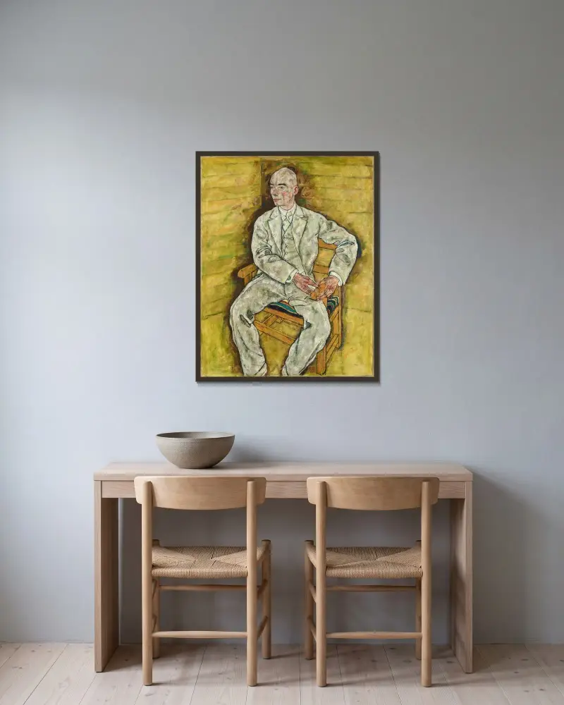 Victor Ritter von Bauer von Egon Schiele gerahmt an einer Wand