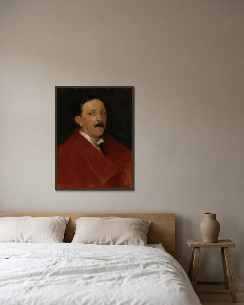 En ungarsk baron av Eilif Peterssen inramad på en vägg