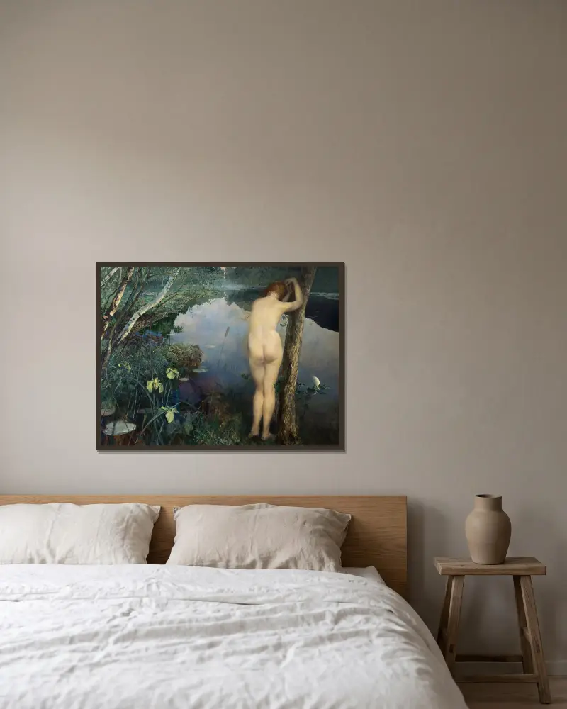 Nokturno, Eilif Peterssen v rámu na stěně