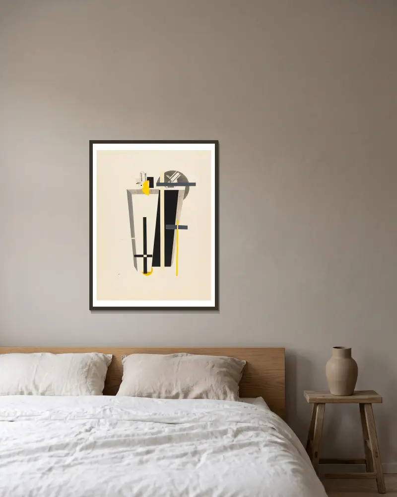 Hrobníci, El Lissitzky v rámu na stěně