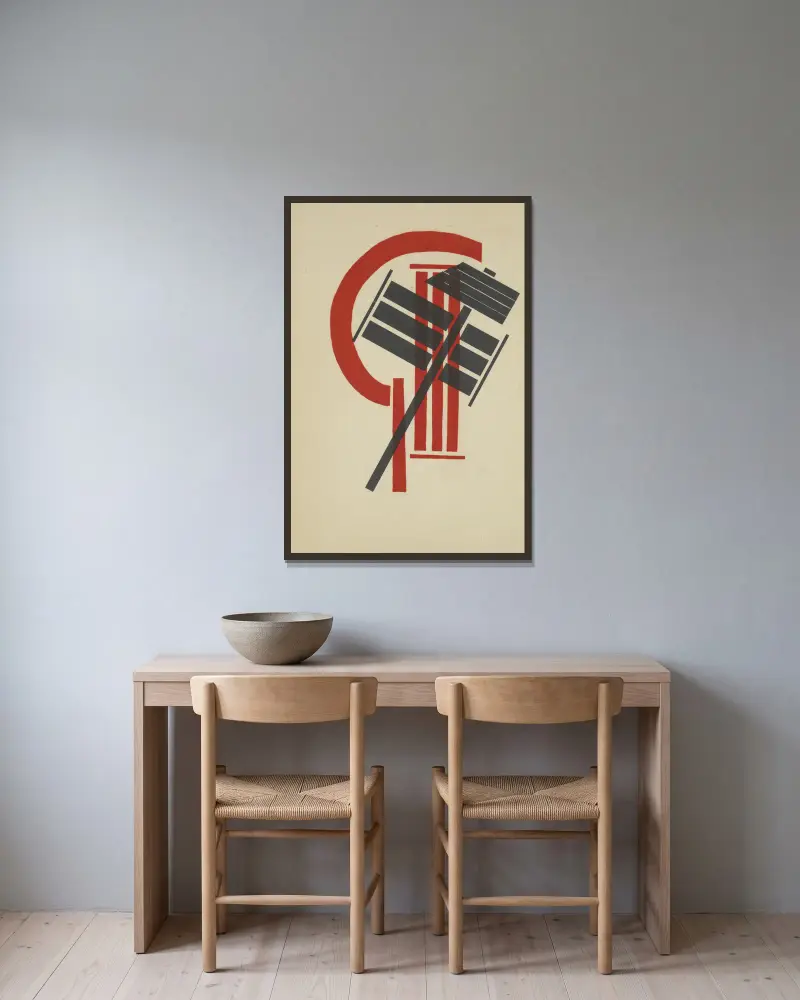 Internatsional, El Lissitzky w ramie na ścianie