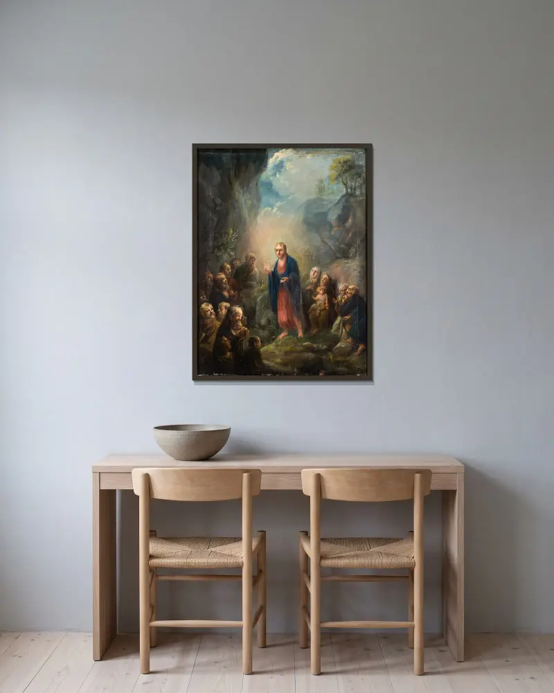 Herrans Bön Fader Vår von Elias Martin gerahmt an einer Wand