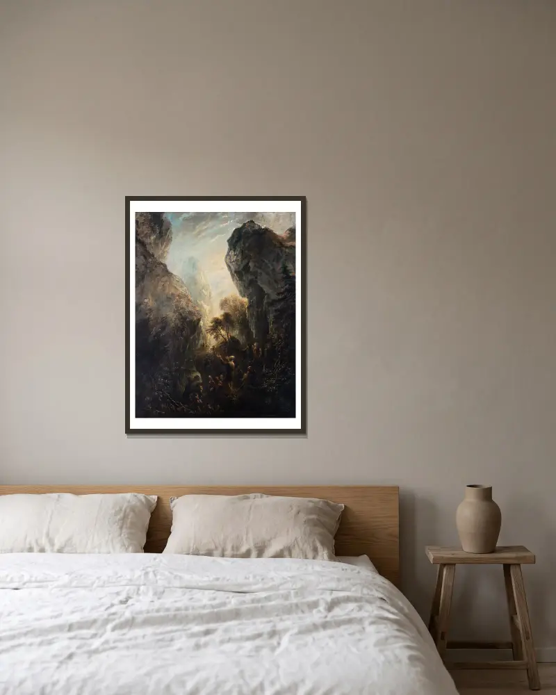 Kázání Jana Křtitele, Elias Martin v rámu na stěně