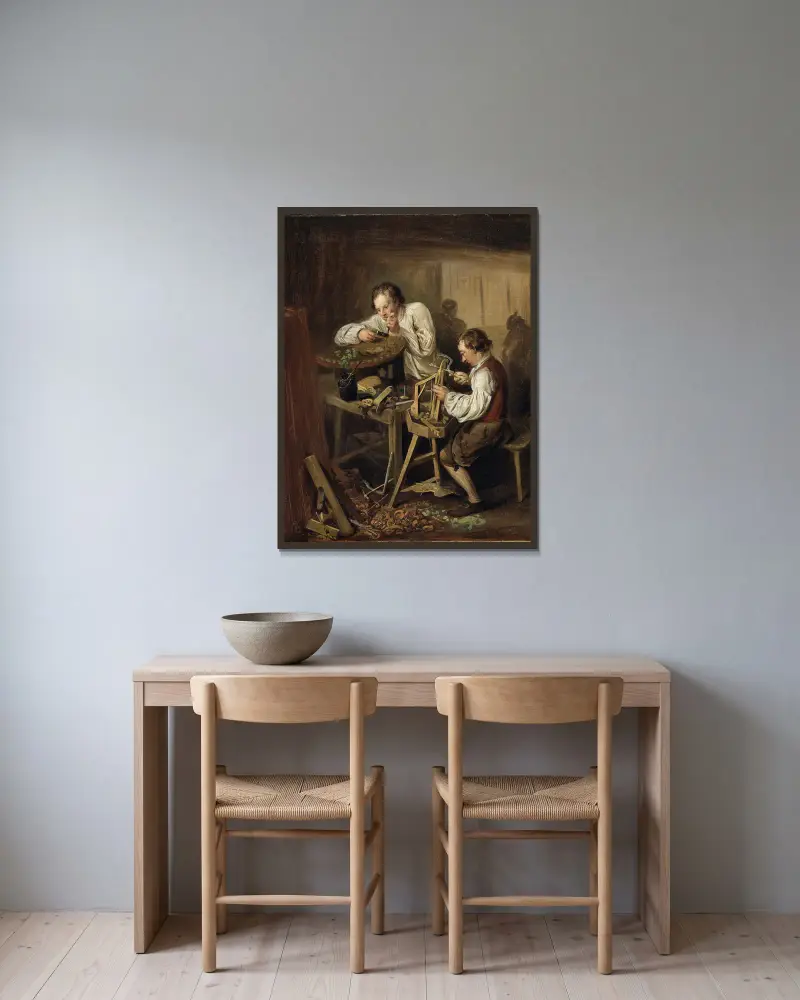 Ebonisterna (från 1768 till 1780) av Elias Martin inramad på en vägg