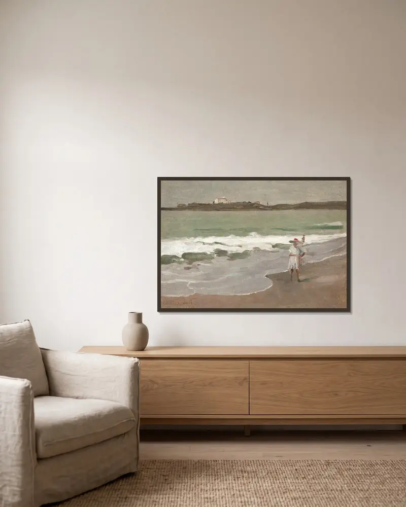 A Igrejinha (Copacabana) von Eliseu Visconti gerahmt an einer Wand