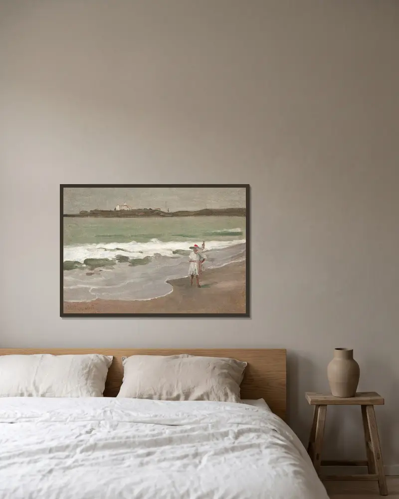 A Igrejinha (Copacabana) von Eliseu Visconti gerahmt an einer Wand