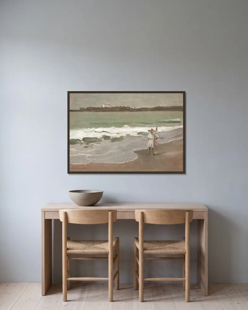 A Igrejinha (Copacabana) von Eliseu Visconti gerahmt an einer Wand