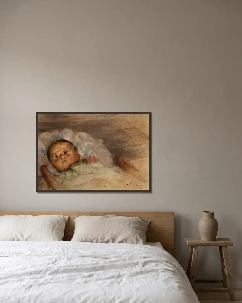 Mein Enkelchen von Eliseu Visconti gerahmt an einer Wand