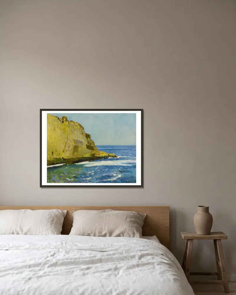 Bald Head Cliff, York, Maine av Emil Carlsen inramad på en vägg