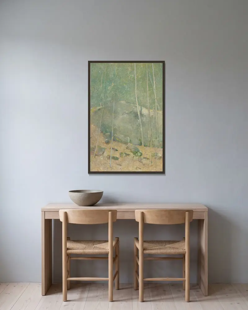 In den Wäldern Maines von Emil Carlsen gerahmt an einer Wand