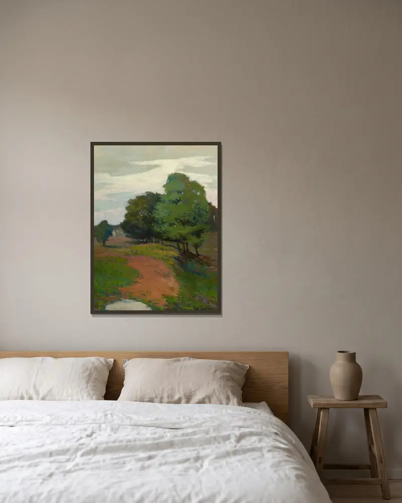 Landscape av Emil Carlsen inramad på en vägg