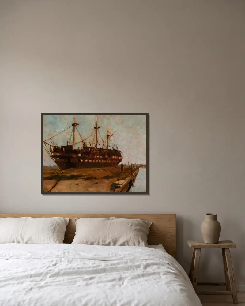 Die Verfassung von Emil Carlsen gerahmt an einer Wand