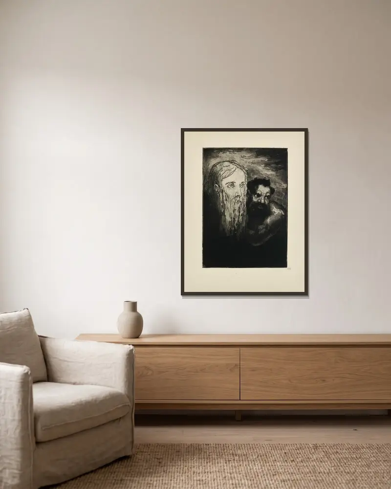 Nr. 41 – Barabbas, oder Jesus, genannt Christus von Emile Bernard gerahmt an einer Wand