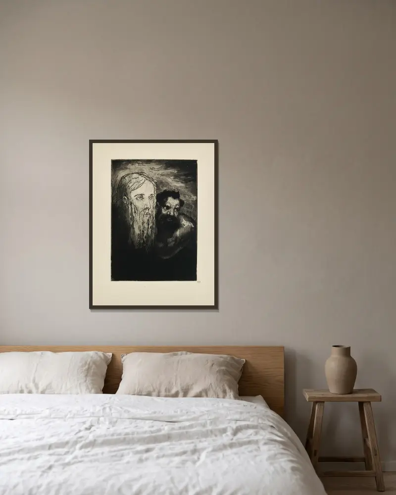 Nr. 41 – Barabbas, oder Jesus, genannt Christus von Emile Bernard gerahmt an einer Wand