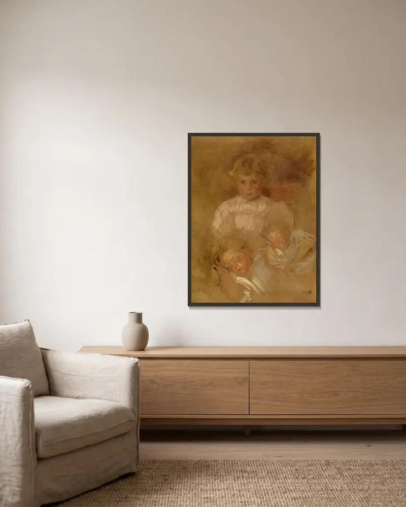 Kinder von Jacques-Émile Blanche gerahmt an einer Wand