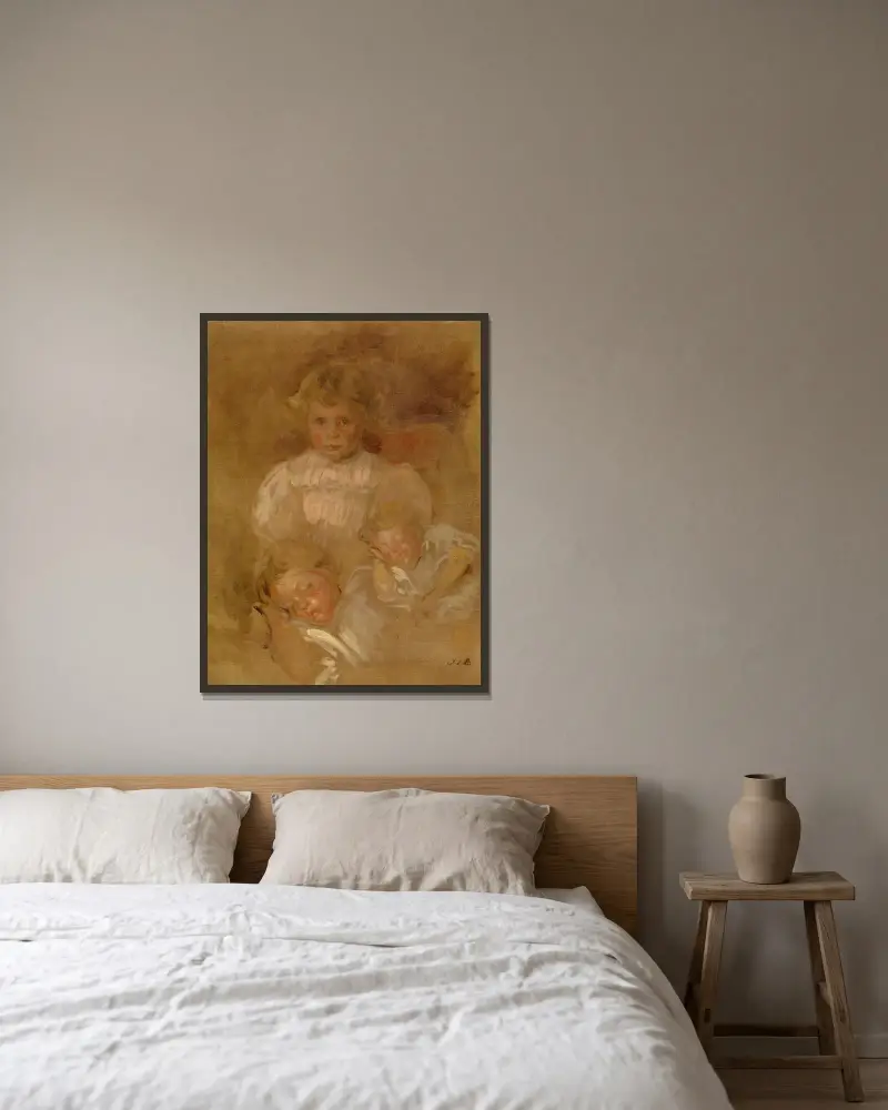 Kinder von Jacques-Émile Blanche gerahmt an einer Wand