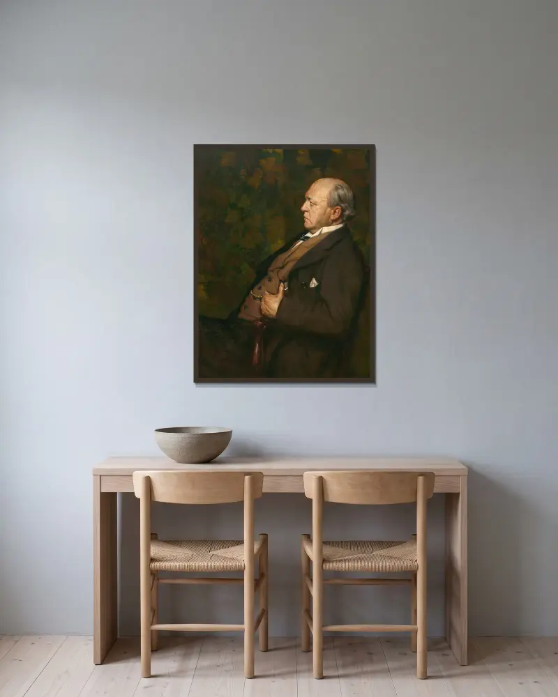 Henry James, 1908 av Jacques-Émile Blanche inramad på en vägg