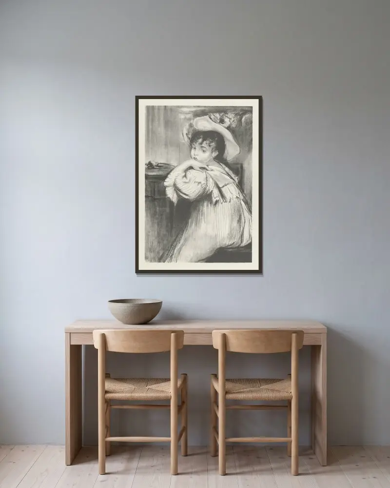 Petite fille av Jacques-Émile Blanche inramad på en vägg