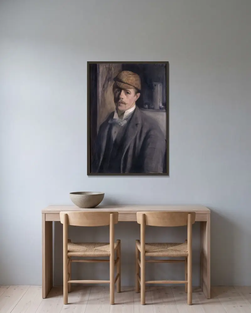 Portrait de l’artiste av Jacques-Émile Blanche inramad på en vägg