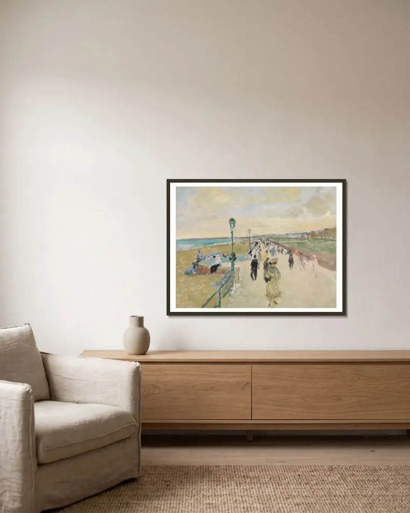 Sea Wall av Jacques-Émile Blanche inramad på en vägg