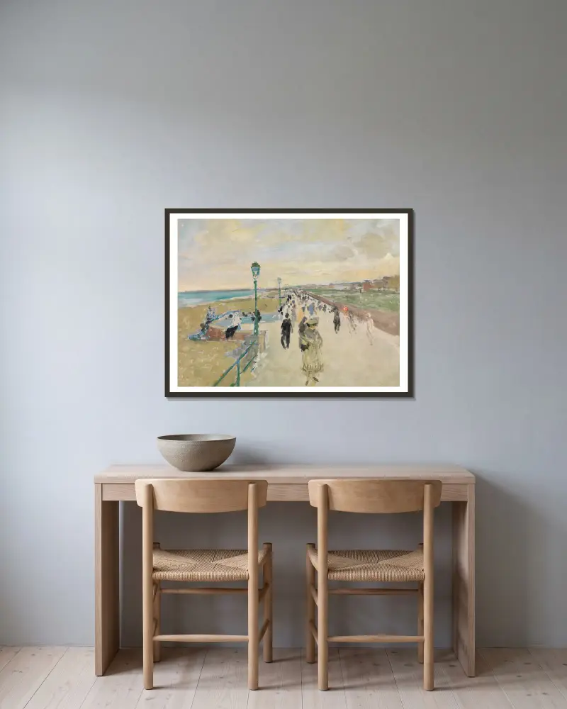 Sea Wall av Jacques-Émile Blanche inramad på en vägg