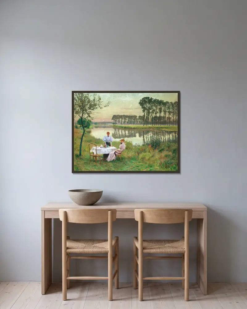 Letní večer, Emile Claus v rámu na stěně