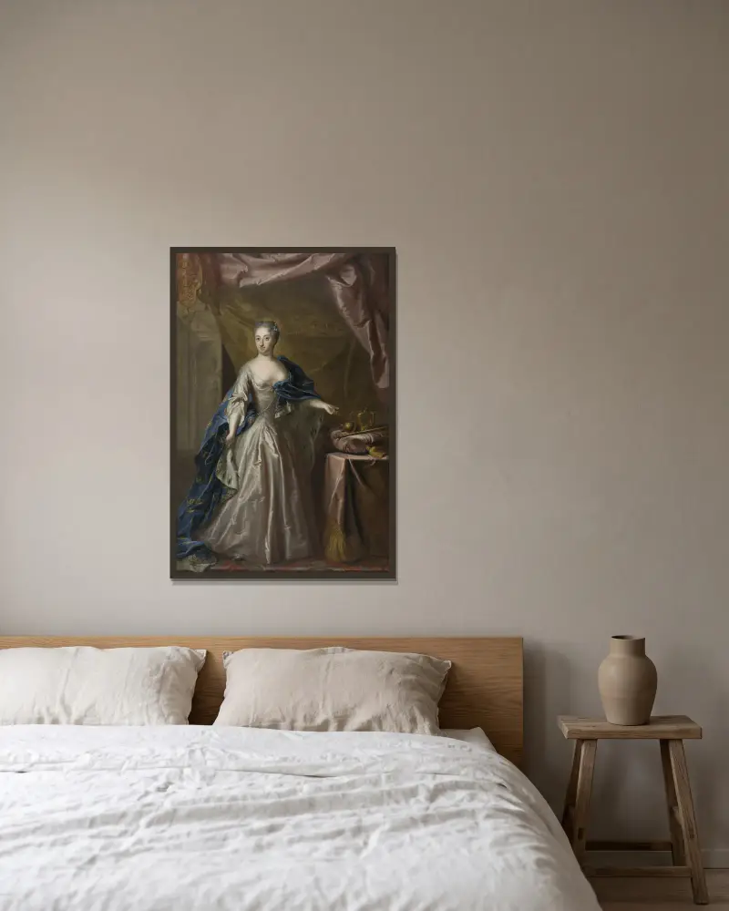 Ulrike Eleonore die Jüngere, 1688–1741 von Georg Engelhard Schröder gerahmt an einer Wand