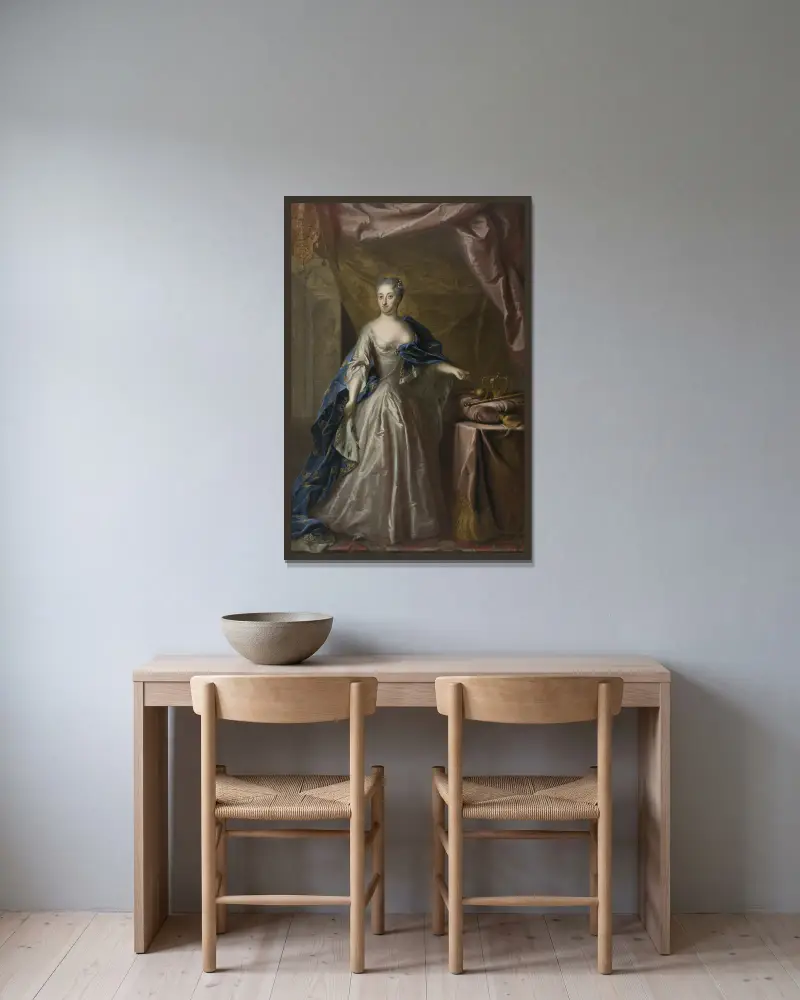 Ulrike Eleonore die Jüngere, 1688–1741 von Georg Engelhard Schröder gerahmt an einer Wand