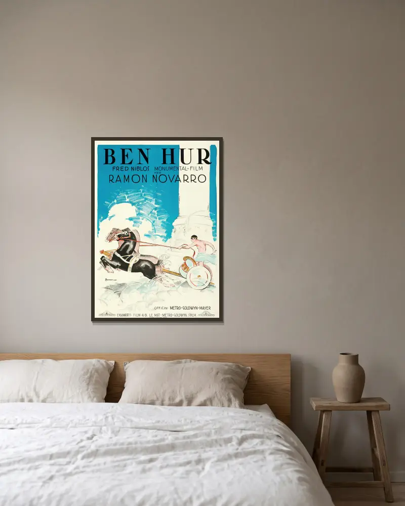 Ben-Hur av Eric Rohman inramad på en vägg
