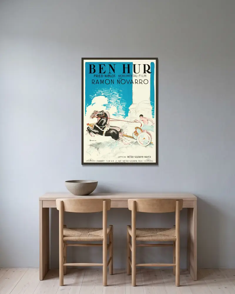 Ben-Hur av Eric Rohman inramad på en vägg