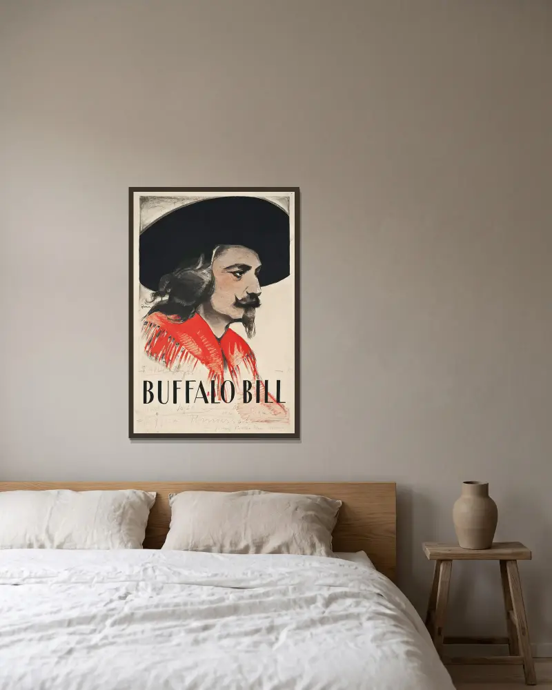 In The Days Of Buffalo Bill av Eric Rohman inramad på en vägg