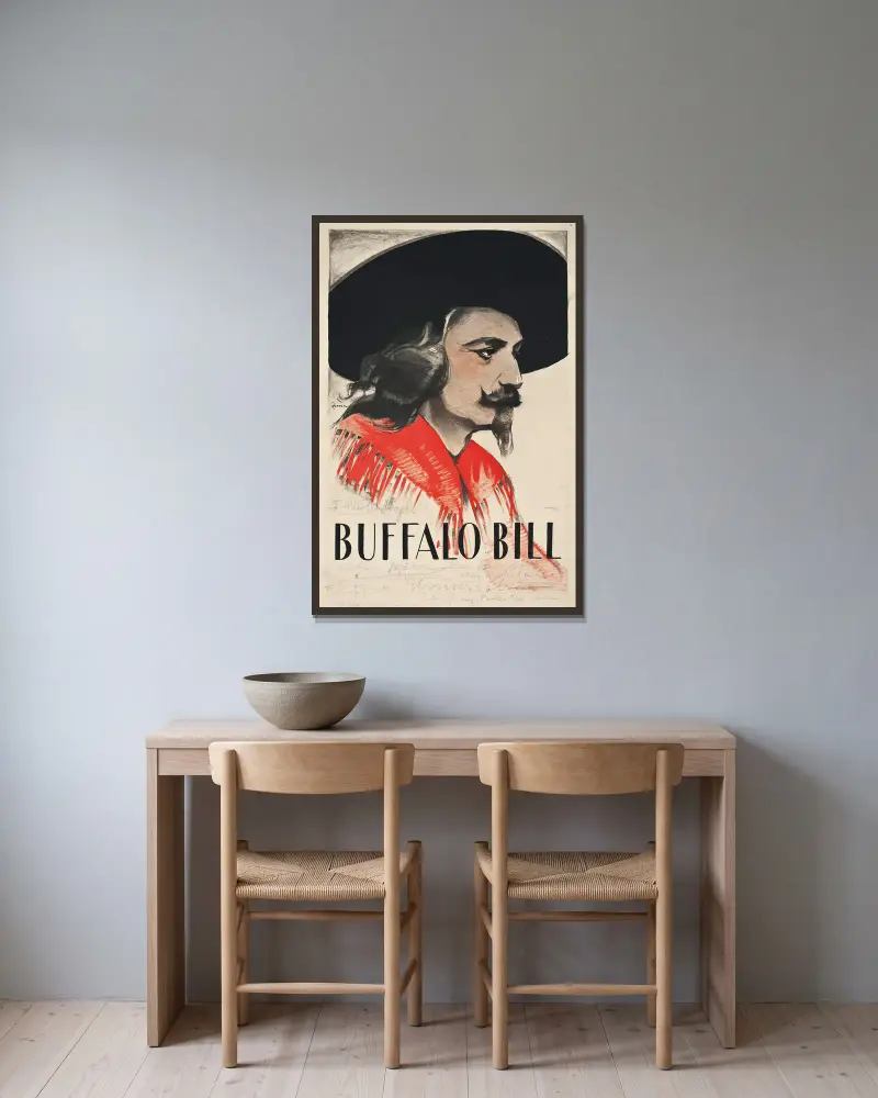 In The Days Of Buffalo Bill av Eric Rohman inramad på en vägg