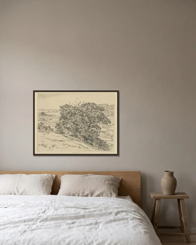 Dromore Oaks von Ernest Haskell gerahmt an einer Wand