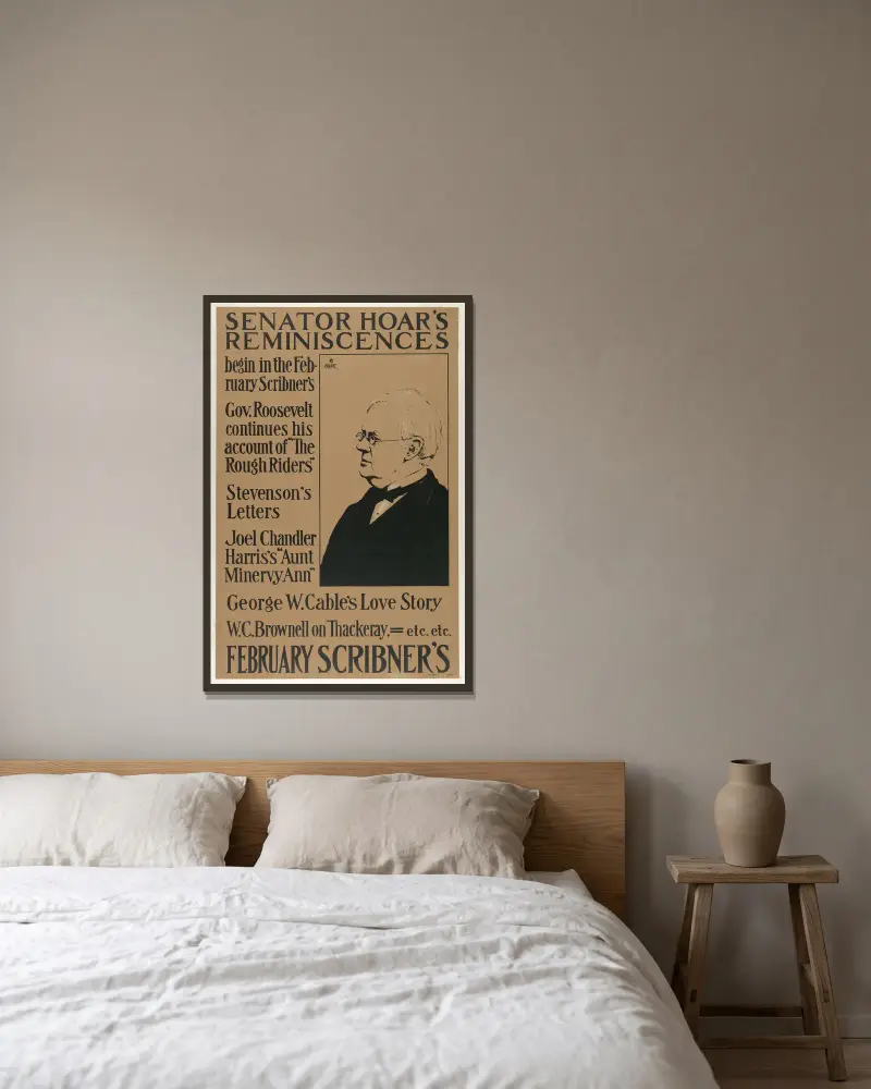 Scribner’s February von Ernest Haskell gerahmt an einer Wand