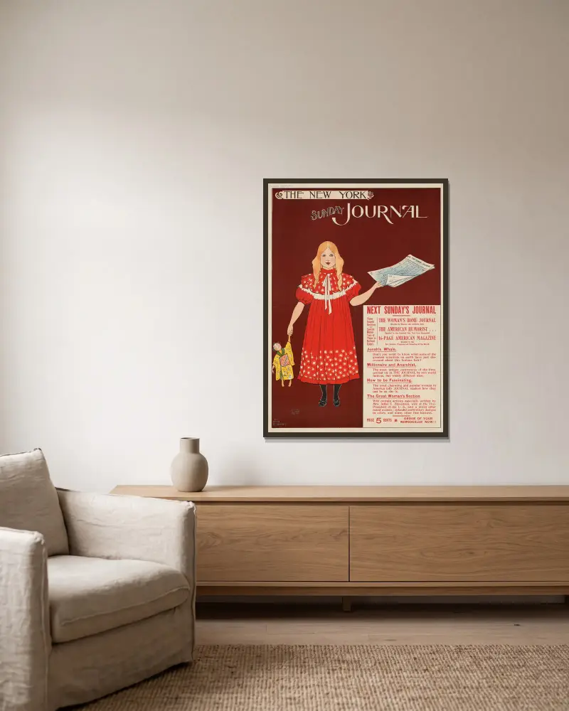 The New York Sunday Journal, Ernest Haskell w ramie na ścianie