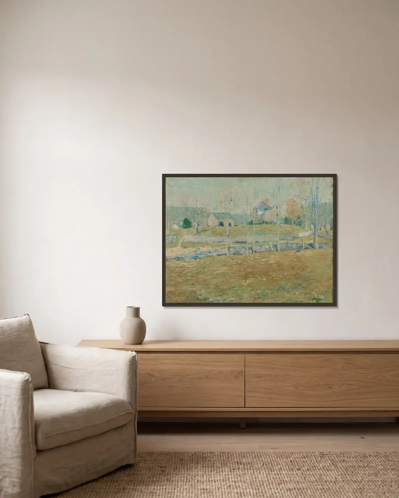 Opuštěná farma, Ernest Lawson v rámu na stěně