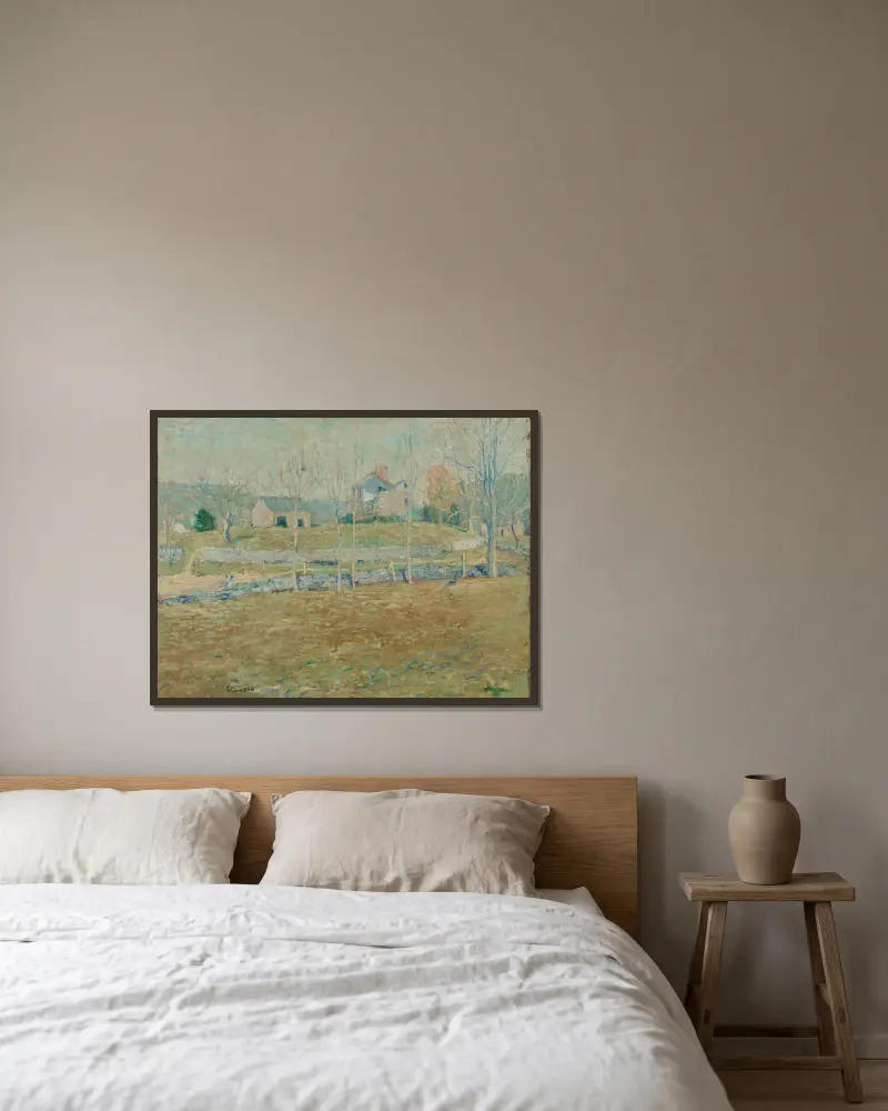 Opuštěná farma, Ernest Lawson v rámu na stěně