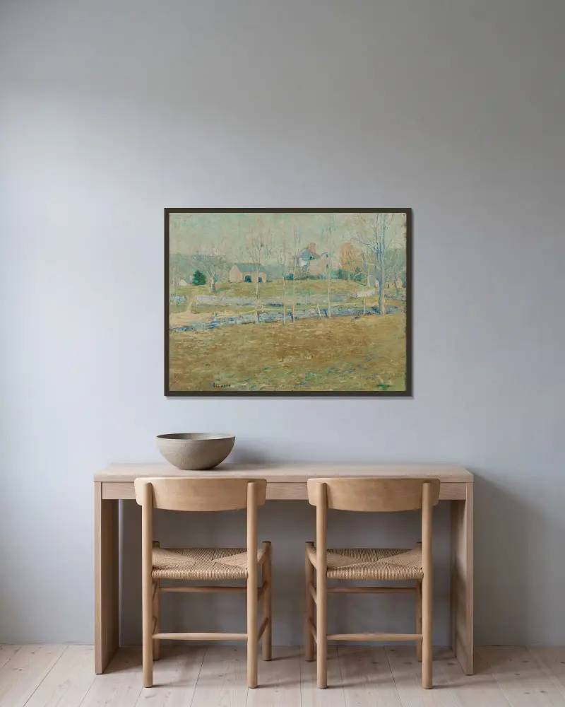 Opuštěná farma, Ernest Lawson v rámu na stěně