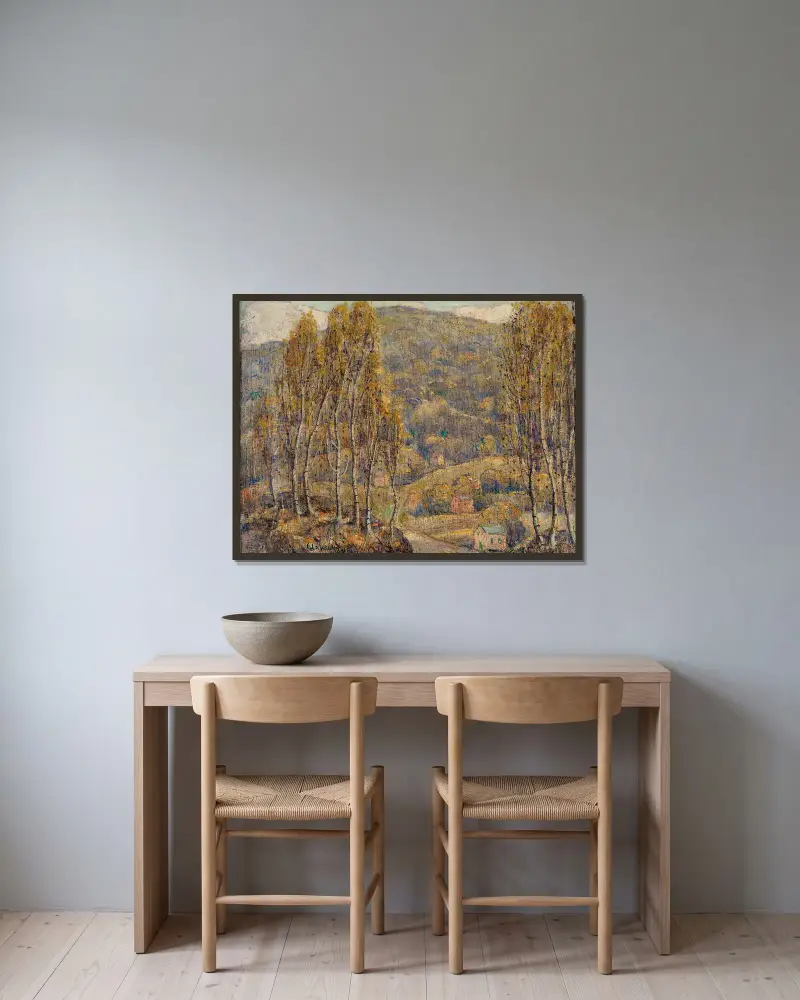 Buky, Ernest Lawson v rámu na stěně