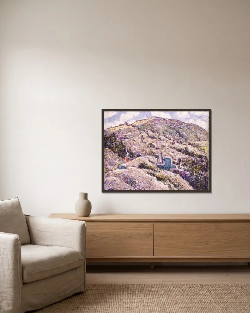 Gold Mining, Cripple Creek von Ernest Lawson gerahmt an einer Wand