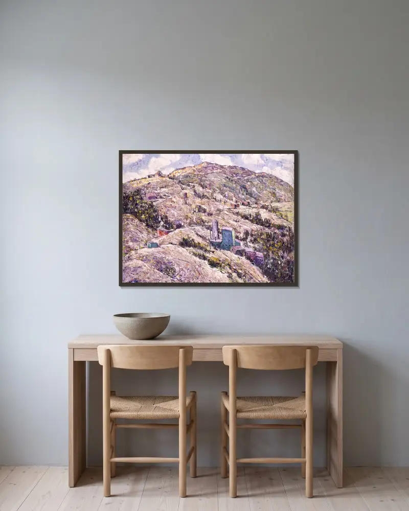 Gold Mining, Cripple Creek von Ernest Lawson gerahmt an einer Wand