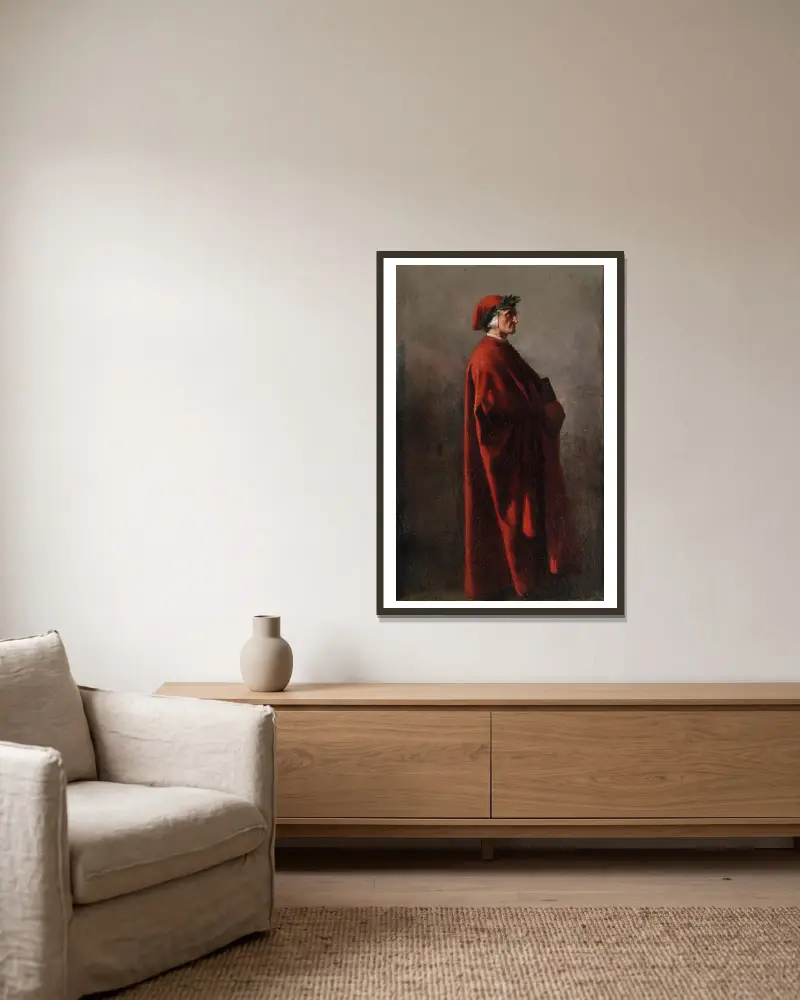 Dante, Ernest Meissonier w ramie na ścianie