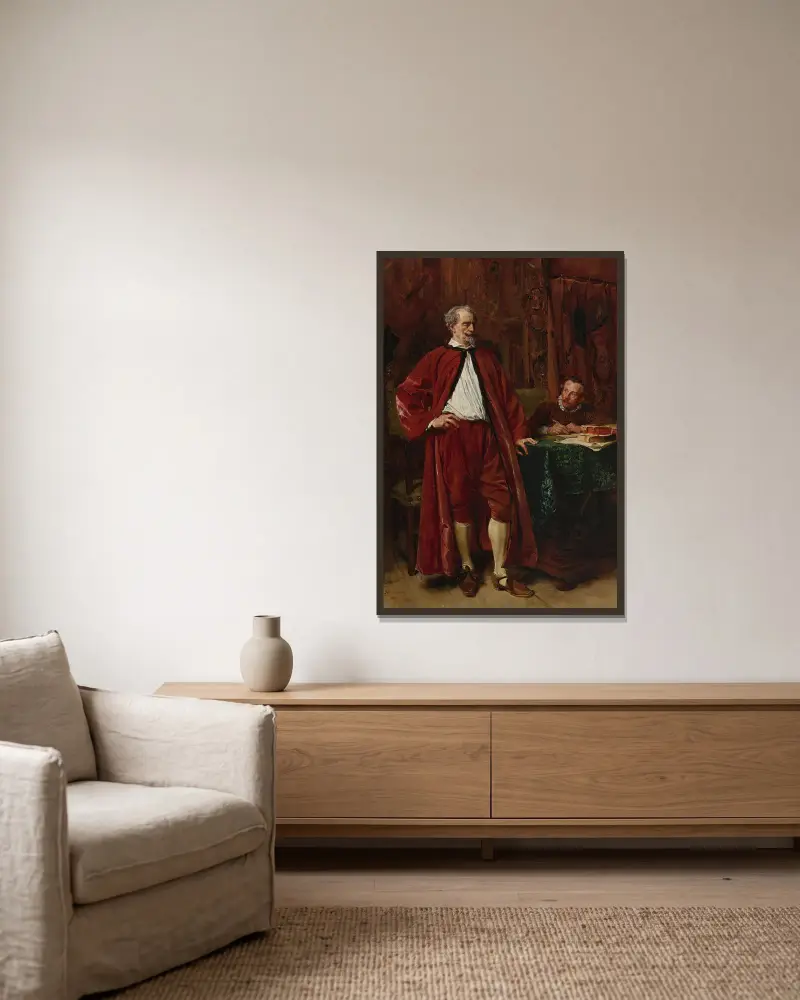 Diderot a jeho písař, Ernest Meissonier v rámu na stěně