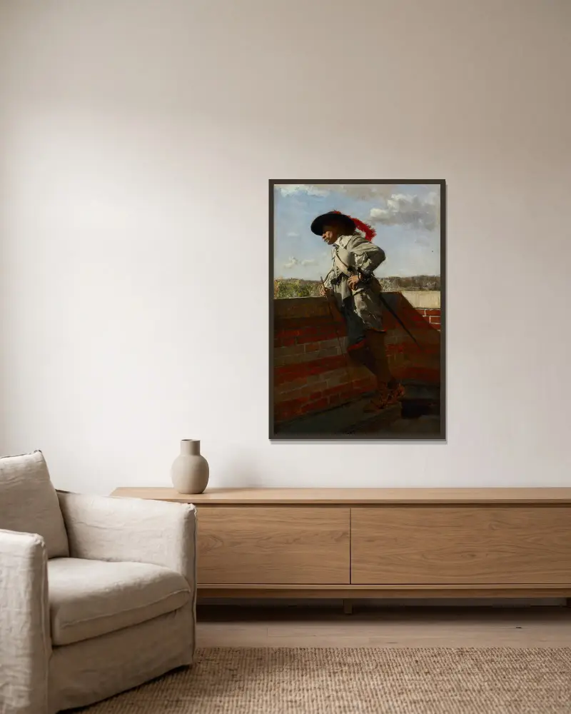 Na tarasie, Ernest Meissonier w ramie na ścianie