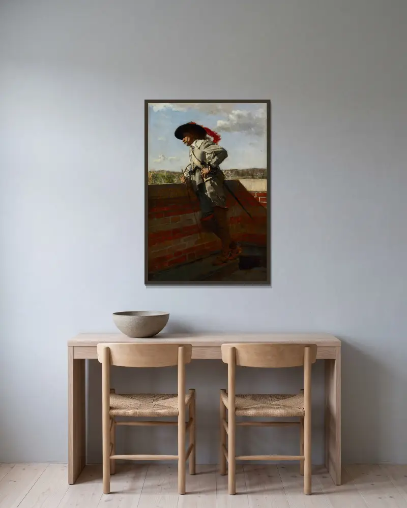 Na tarasie, Ernest Meissonier w ramie na ścianie