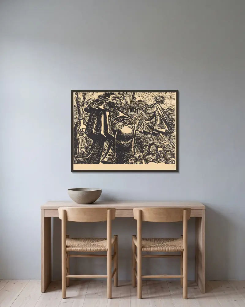 Boží břicho, Ernst Barlach v rámu na stěně