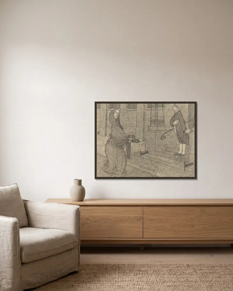 High-Class von Ernst Barlach gerahmt an einer Wand