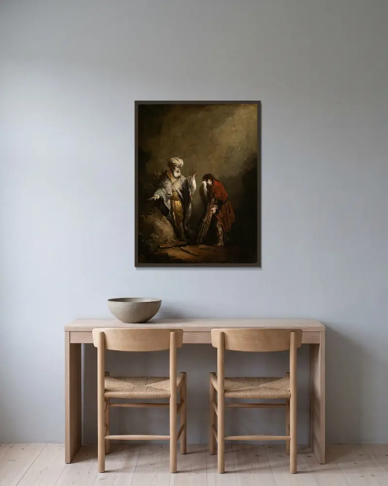 Abrahamova oběť, Christian Wilhelm Ernst Dietrich v rámu na stěně