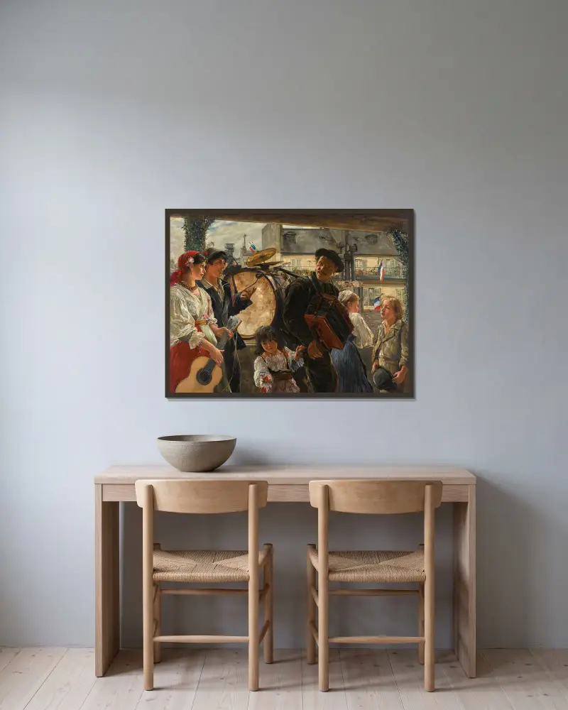14. Juli von Ernst Josephson gerahmt an einer Wand